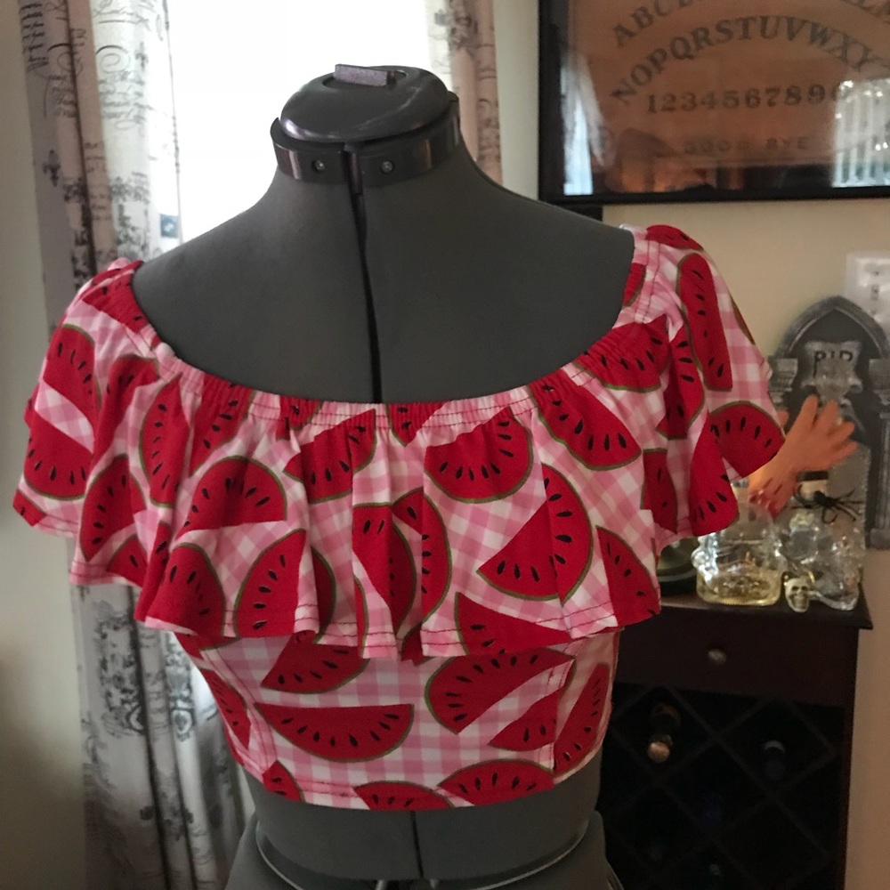 NWT Nasty gal watermelon cropped top